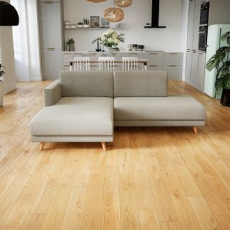 MYCS Ecksofa Lichtgrau - Flexible Designer-Polsterecke, L-Form: Beste Qualität, einzigartiges Design - 213 x 75 x 162 cm, konfigurierbar