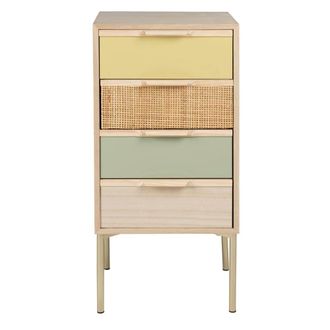Maisons du monde Cajonera peque&ntilde;a con 4 cajones de colores