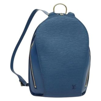Louis Vuitton Pre-owned Backpacks, female, Blue, Size: ONE SIZE Pre-owned Vintage Leather Backpack