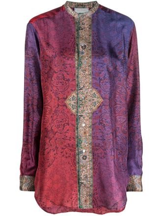 Pierre-Louis Mascia Printed Silk Shirt-Donna