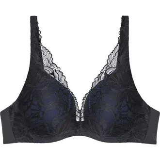 Triumph Body MakeUp Illusion Lace Demi Bra in Black at Nordstrom, Size 34Dd