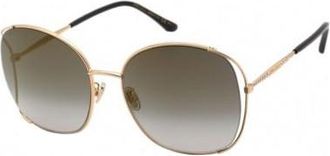 Jimmy Choo London Womens TINKAGSK-0000-FQ TINKAGSK 61 0000 FQ Tinka Sunglasses - Gold - One Size