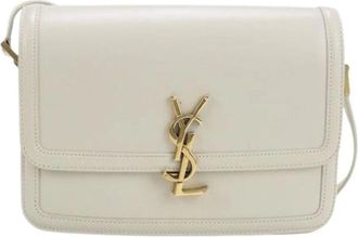 Saint Laurent Pre-owned Cross Body Bags, female, White, Size: ONE SIZE Pre-owned Leather Shoulder Bag