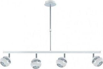 Fabrilamp Fabrilamp - Lampada a sospensione lineare dequattro luci Beethoven Bianco/Argento