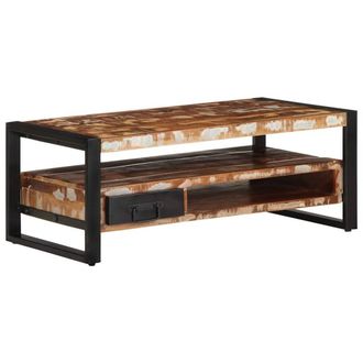 Berkfield Home Sturdy Coffee Table Multicolour 90x50x36 cm Solid Wood Reclaimed | Size: 90 x 50 x 36 cm