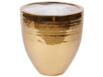 Schubiger M&ouml;bel Gef&auml;ss Keramik Gold H: 45 cm