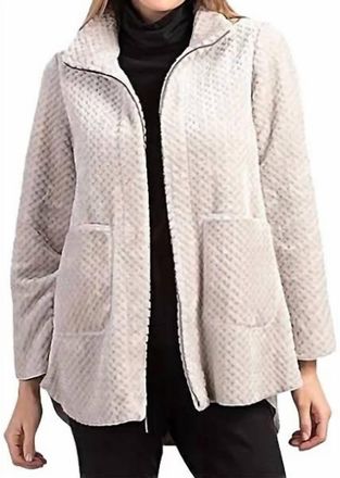 Habitat Zip Front Sherpa Car Coat In Putty