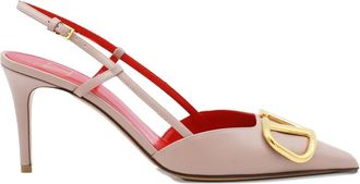 Valentino Garavani Pumps VLogo Signature con cinturino posteriore 80mm - Toni neutri