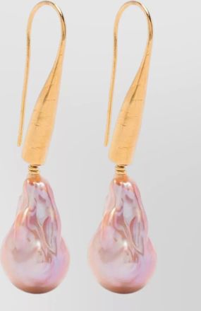 Forte_Forte baroque pearl drop earrings gold tone