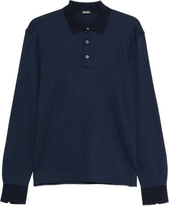 Ermenegildo Zegna Polo a maniche lunghe - Blu