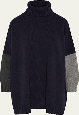 Eskandar Wide Roll Neck Sweater (Long Length)