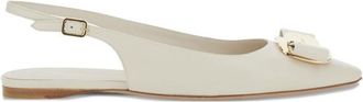Ferragamo Beige Slingback Ballet Flats