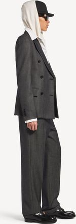 Balenciaga Womens Db Tailored Jacket Blue