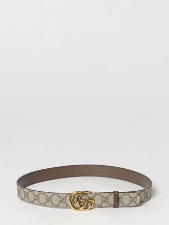 Gucci Cintura reversibile GG Marmont in tessuto Supreme e pelle con fibbia Doppia G