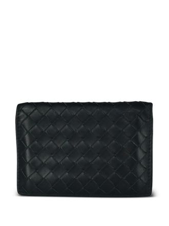 Bottega Veneta Intrecciato-design bifold card holder - men - Calf Leather - One Size - Blue