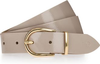 Tamaris Lederg&uuml;rtel TAMARIS, Damen, Gr. 11,5, beige, Rindsleder, unifarben, G&uuml;rtel Lederg&uuml;rtel, 3 cm breit, klassische Dornschnalle in gl&auml;nzendem Goldton