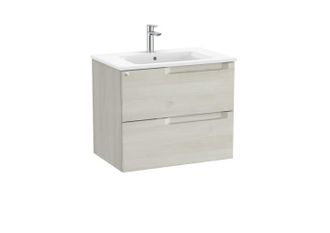 Roca Mueble 700mm Aleyda 2 Cajones + Lavabo Blanco Madera