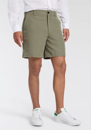 Boss Orange by Hugo Boss Shorts BOSS ORANGE Sandrew, Herren, Gr. 33, N-Gr, gr&uuml;n (open gr&uuml;n342), Web, Obermaterial: 80% Lyocell, 20% Polyester, unifarben, regular fit kniefrei,