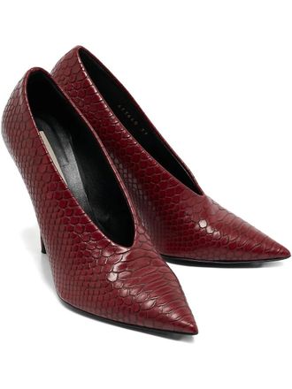 Stella McCartney Pumps in pelle con tacco - Rosso