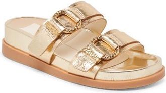 Dolce Vita Soya Platform Sandal in Gold Distressed Leather at Nordstrom, Size 7