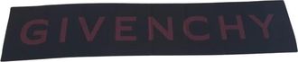Givenchy Zwarte Wollen Sjaal Groot Logo - Dames - Wintersjaals - Zwart - ONE Size - Wol - Accessoires
