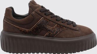 Hogan Sneaker H-Stripes platform in pelle e cavallino con stampa animalier
