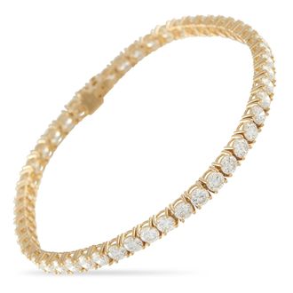 Luxury Bazaar 18K Yellow Gold 8.44ct Diamond Tennis Bracelet MF08-041526