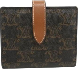 Celine Pre-owned Vintage Bi-fold Portemonnee - Dames - Vintage Accessoires - Bruin - ONE Size - Vintage