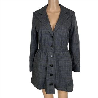 BA&SH Womens Cybile Suit-Style Mini Dress In Grey