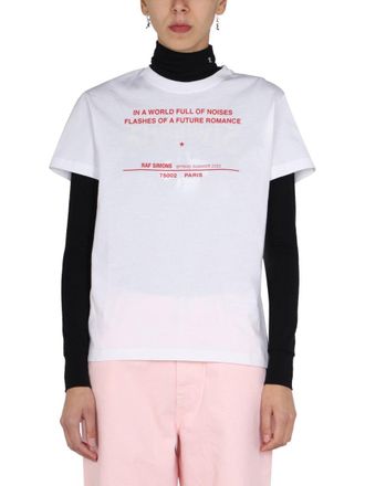 Raf Simons Logo Print T Shirt
