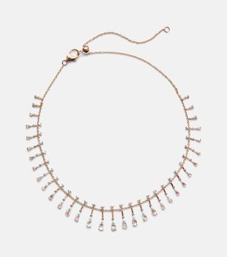 Kamyen Jewellery Golden Drop 18kt rose gold necklace with diamonds