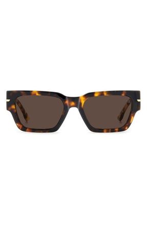 Victoria Beckham 53mm Square Sunglasses in Brown Havana/Brown at Nordstrom