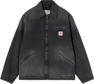 Carhartt Work in Progress OG Detroit Denim Jacket in Black (Grind Wash) at Nordstrom, Size Xx-Large