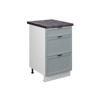 Vicco Mueble Bajo De Cocina Fame-line, Azul Claro-gris, 50 Cm, Et Antracita