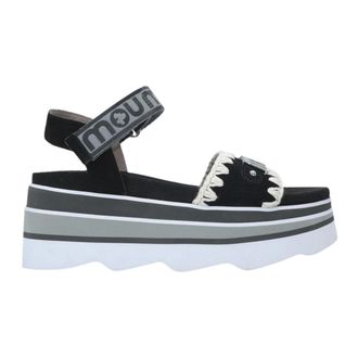 Mou Wedge Sandals for Women - female - Mou - Wedges - Black - 8 UK - Shoes
