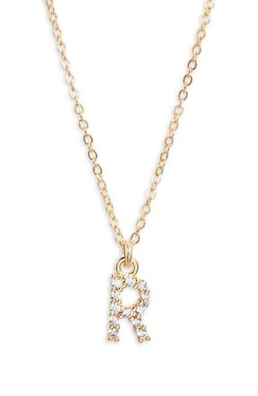 Set & Stones Gemma Initial Necklace in Gold /R at Nordstrom