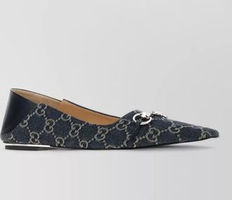 Gucci denim ballerina flats