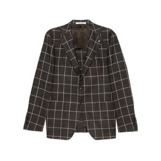 Tagliatore Blazers, male, Brown, Size: M 2B Single-Breasted Jacket