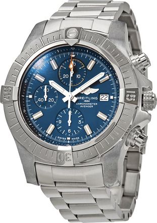 Breitling Pre-owned Breitling Avenger Chronograph Automatic Chronometer Blue Dial Mens Watch A13317101C1A1