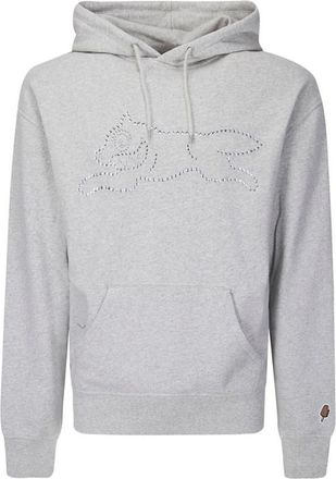 Icecream Grey Embellished Logo Hoodie
