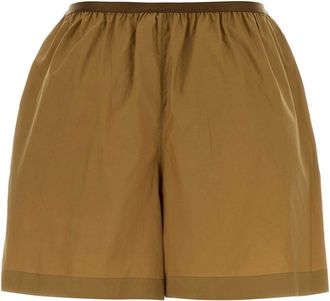 Christophe Lemaire Womens Shorts Bermuda Camel Cotton Silk Bermudas