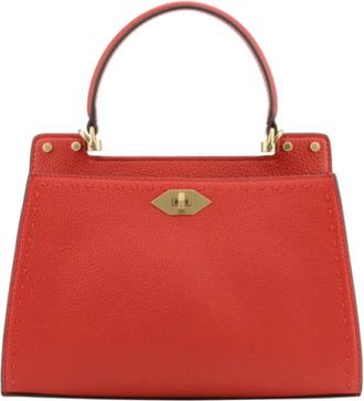 Pourchet Trianon MM Handtas - Dames - Handtassen - Rood - ONE Size - Leer - Tassen