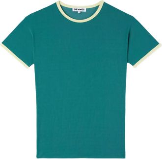Sunnei T-shirt con dettagli a contrasto - Verde