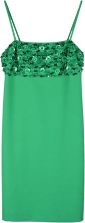 P.A.R.O.S.H. Tubino Longuette - Dames - Feestkleedjes - Groen - M - Polyester - Kleedjes