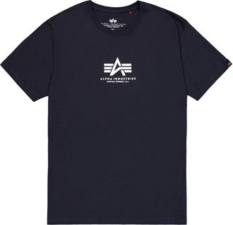 Alpha Industries T-Shirt ALPHA INDUSTRIES Basic T-Shirt ML, Herren, Gr. XXL, blau (rep.blau), Obermaterial: 100% Baumwolle, Shirts T-Shirt