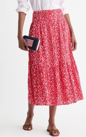 Vineyard Vines Katama Print Maxi Skirt in Lighthouse Red Leila at Nordstrom, Size Large