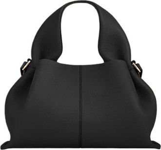 Generic Compatible For Womens Single Shoulder Cloud Bag, Niche Retro Leather Crossbody(Black)