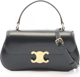 Celine Pre-owned Teen Laura Leather 2way Handbag - Dames - Vintage Handtas - Zwart - ONE Size - Leer - Vintage
