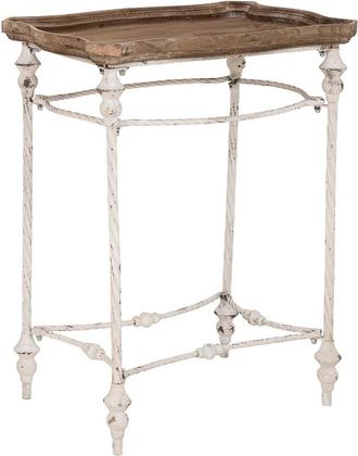 Wanderlust Deco Mesa Auxiliar De Madera Marr&oacute;n 65x45x83h Cm