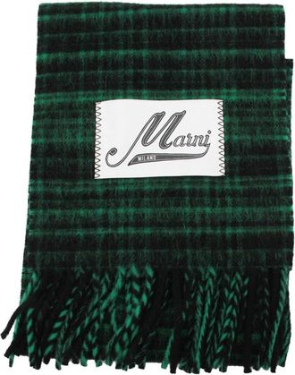 Marni Sjaals - Heren - Wintersjaals - Groen - ONE Size - Accessoires